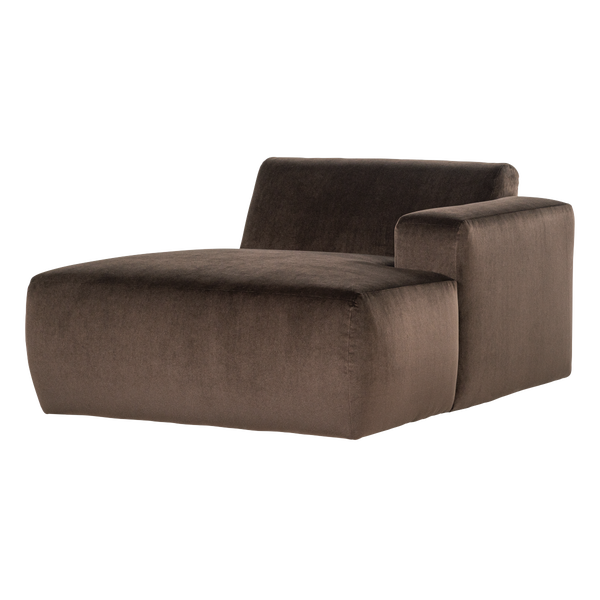 Afbeelding van MOJO BASE CHAISE LONGUE ELEMENT RECHTS VELVET BRUIN [fsc]