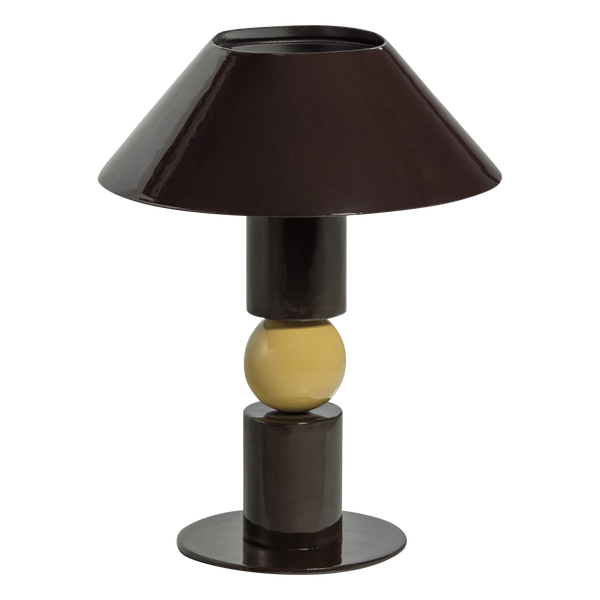 Image de GLOWA LAMPE DE TABLE MÉTAL HAUT BRILLANT BRUN/JAUNE