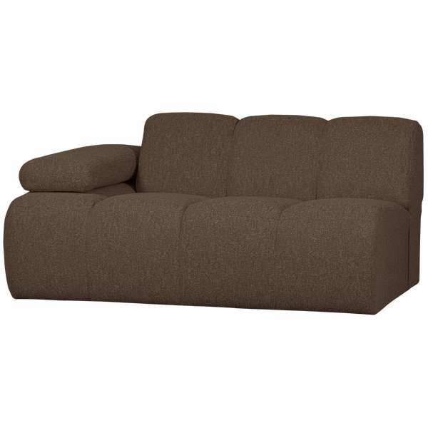 Image of MOJO 1,5-SEATER WITH ARM LEFT BOUCLÉ BROWN MELANGE