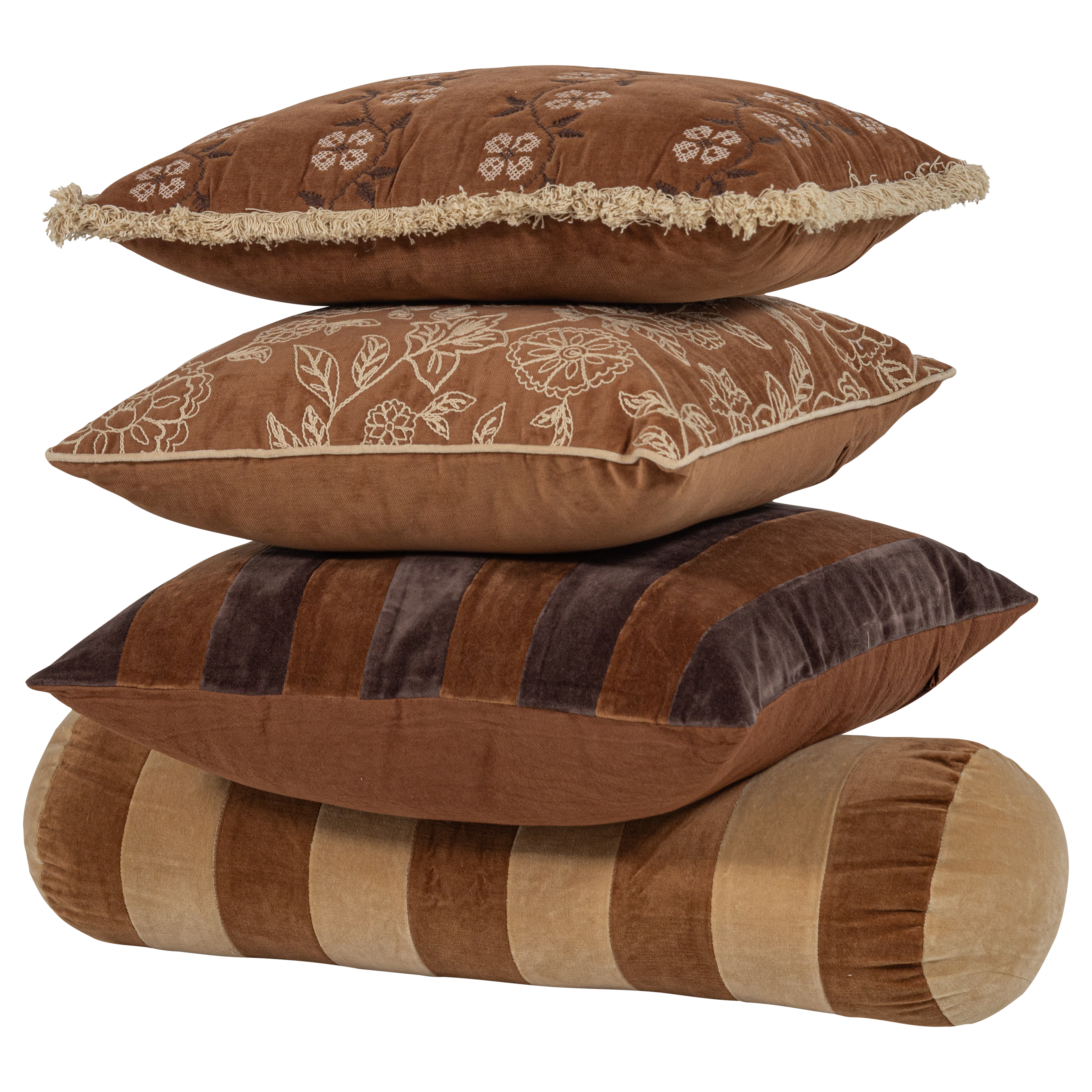 377975-BE_01_VS_Rela_kussens_bruin_ecru_set_van_4_FA.png?auto=webp&format=png&width=1500&height=1500
