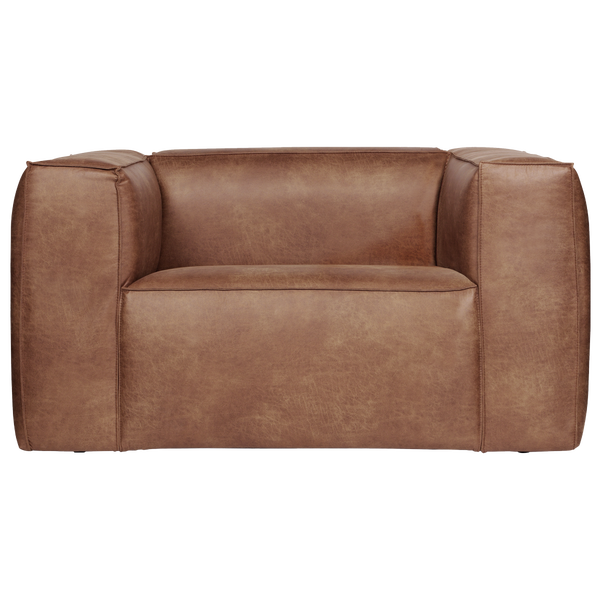 Image of BEAN ARMCHAIR ECO LEATHER COGNAC