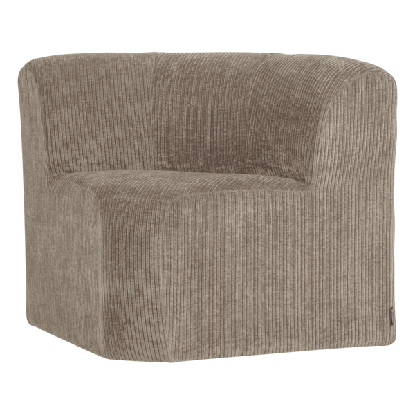 Image of MOJO BASE DINING BENCH CORNER WITH BACK RIB DARK SAND [fsc]