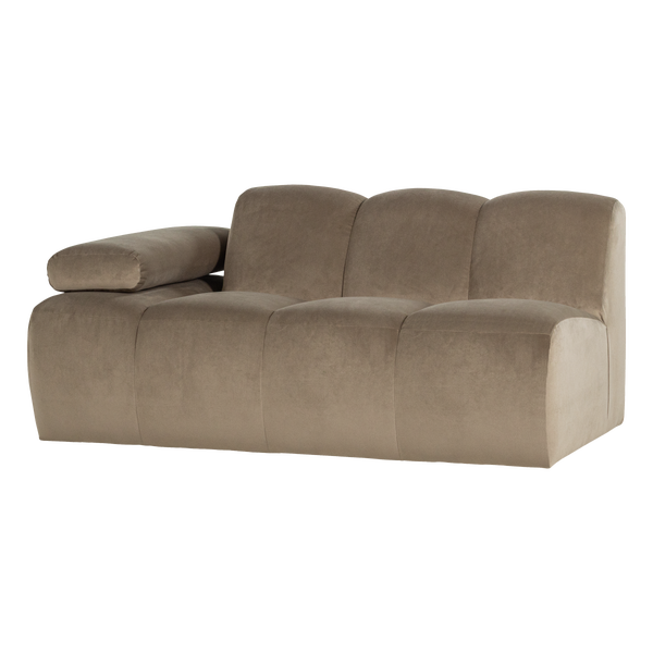 Image of MOJO 1,5-SEATER ELEMENT ARM LEFT VELVET KHAKI [fsc]