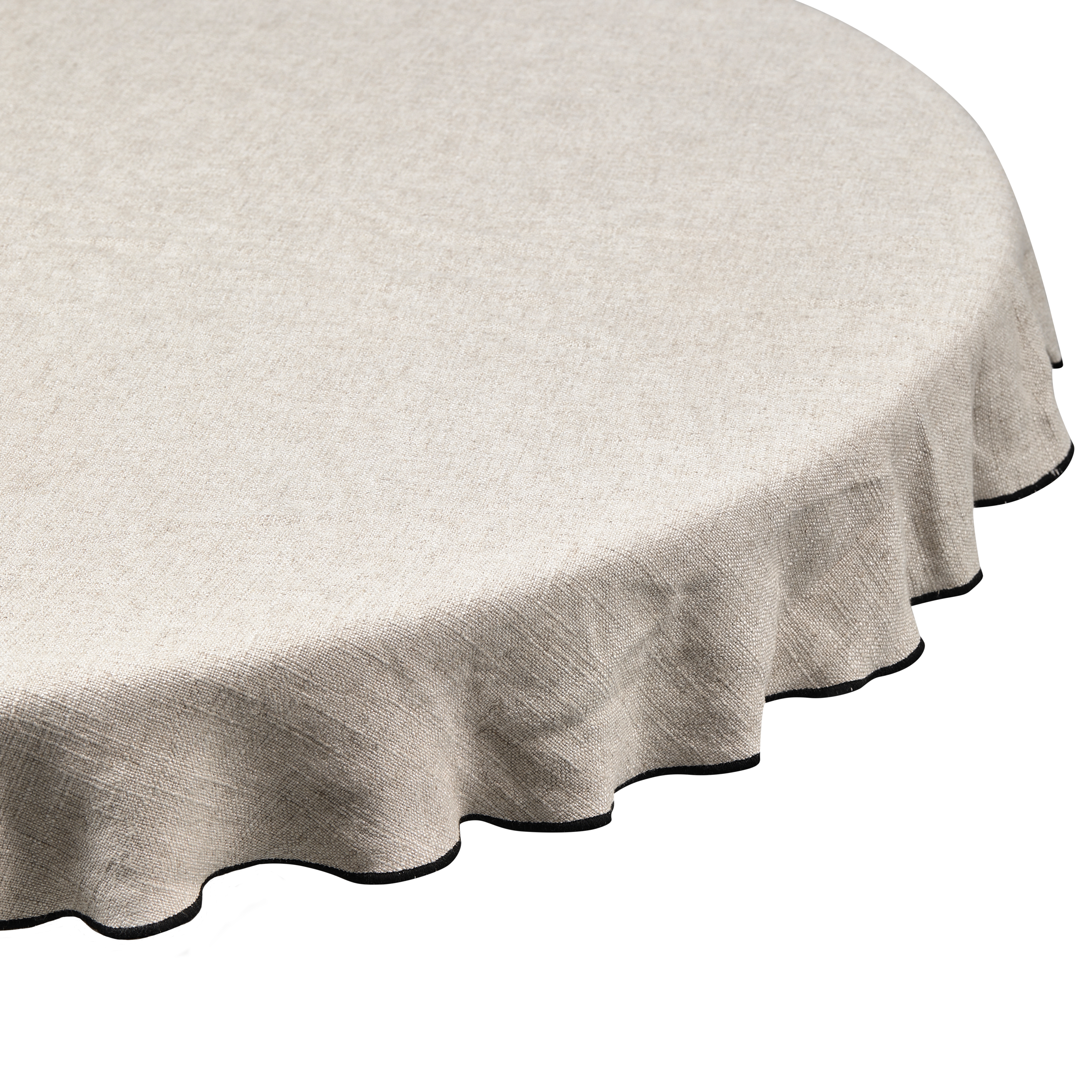 De Eekhoorn | STITCH NAPPE RONDE AVEC COUTURE CONTRASTÉE NATURELLE Ø140CM