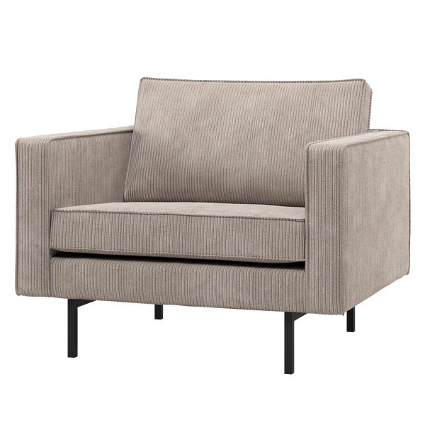 Image of RODEO ARMCHAIR RIB FABRIC DARK SAND