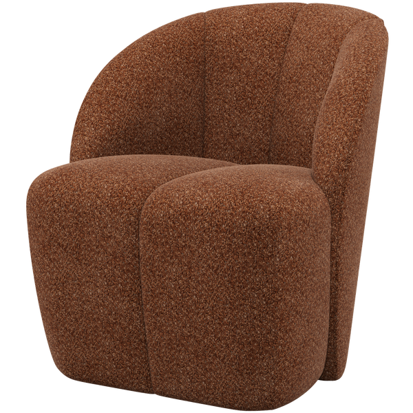 Image of MOJO SWIVEL ARMCHAIR WOOLLY RUST BROWN