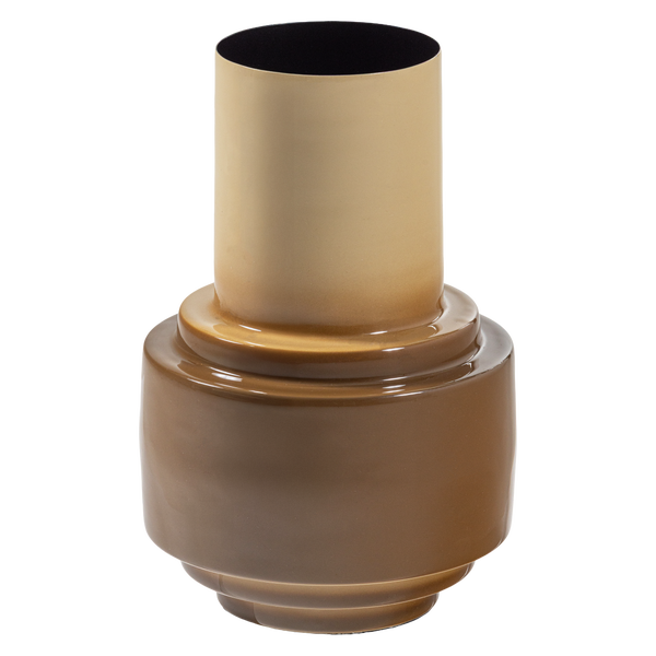 Image de ORBA VASE 34X22 CM MÉTAL HAUT BRILLANT SABLE