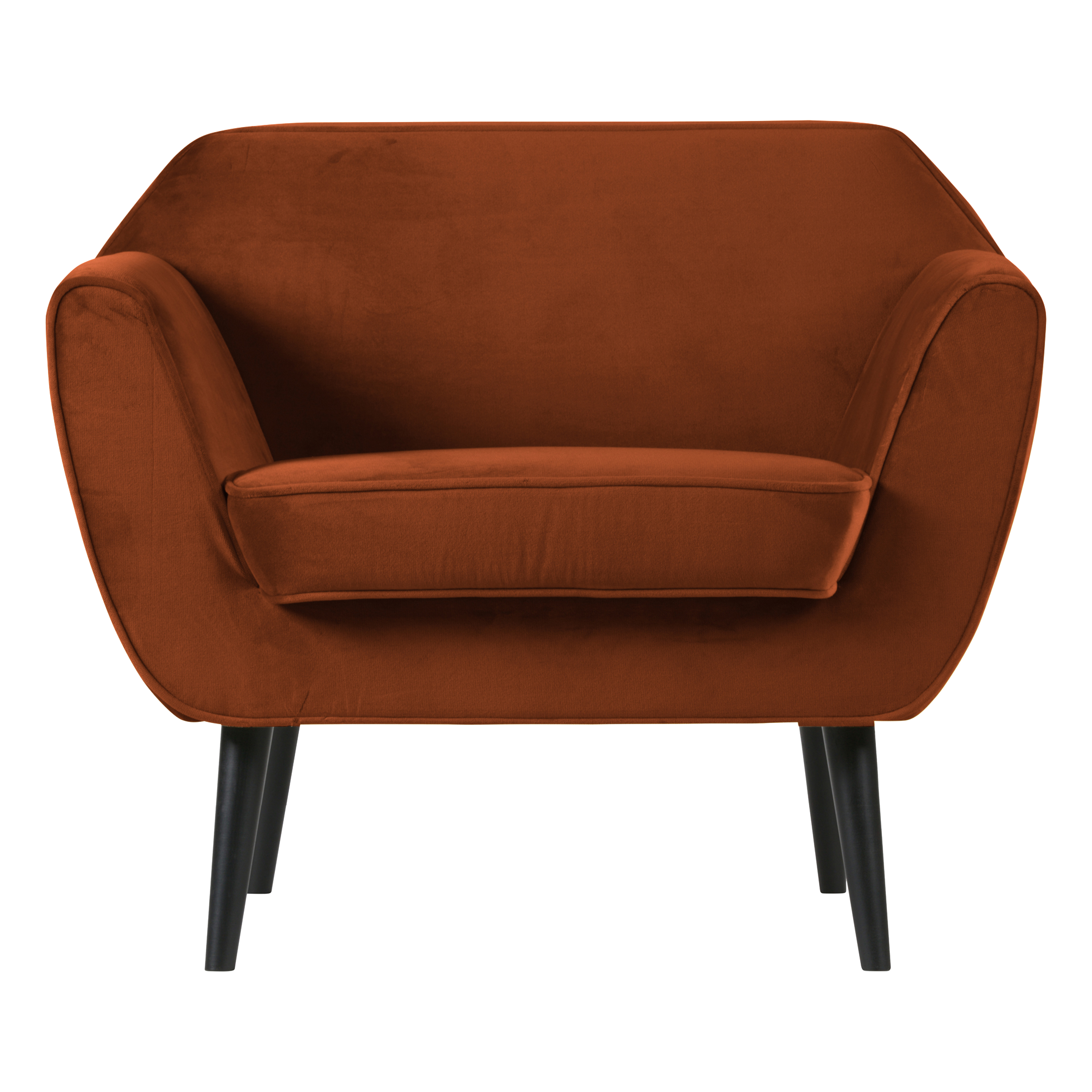 ROCCO FAUTEUIL VELOURS BRUN ROUILLE