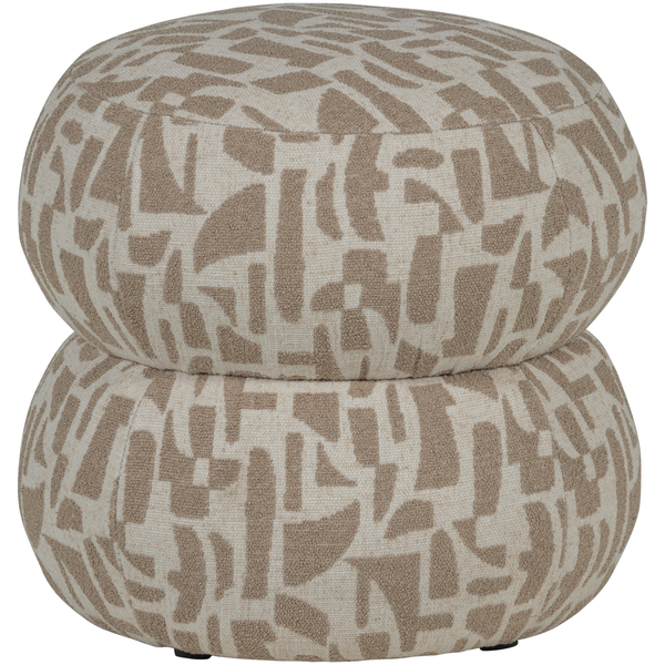 Image of ANIC POUF WITH GRAPHIC PATTERN SAND