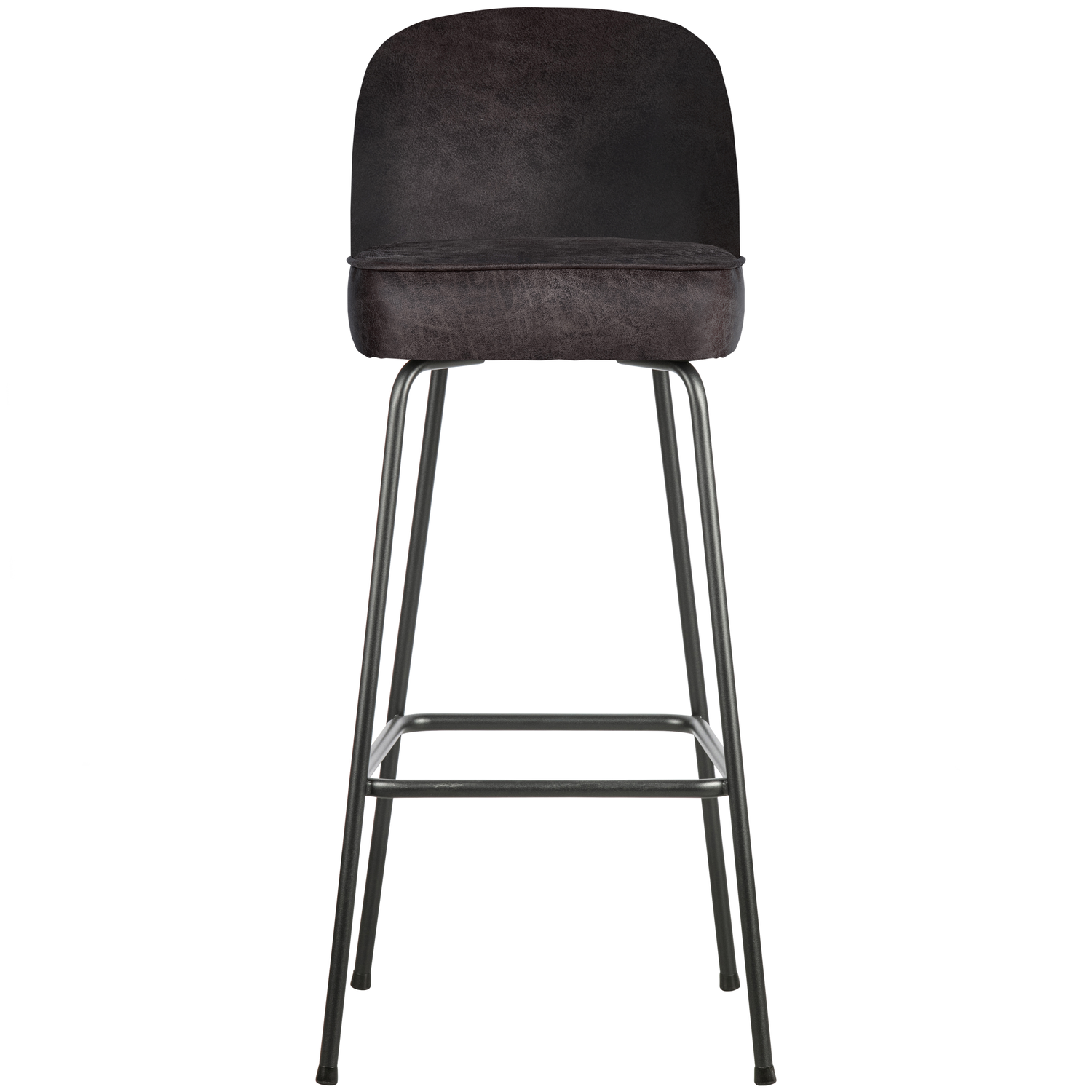 BePureHome Vogue Barkruk - Leer - Zwart - 103x50x55 - BePureHome Vogue Barkruk - Leer - Zwart - 103x50x55 -