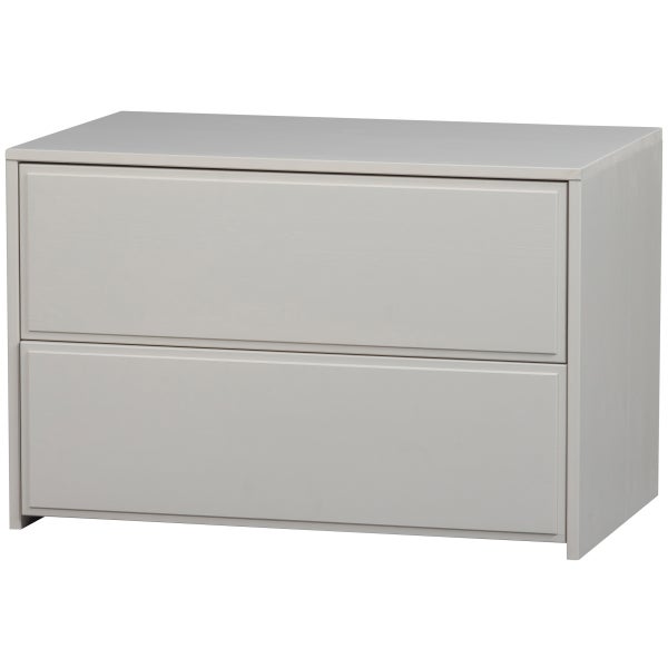 Image of YISSA TV UNIT WITH TWO DRAWERS PINE CLOUD GREY [fsc]