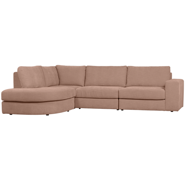 Image of FAMILY CORNER SOFA ROUNDED LEFT PINK