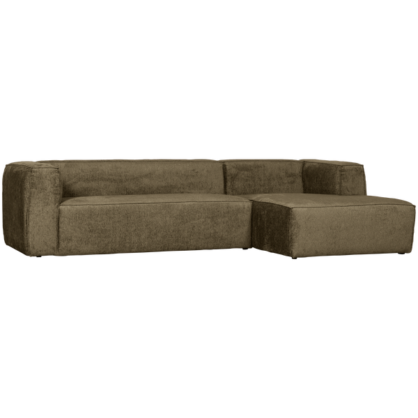 Image of BEAN CORNER SOFA RIGHT STRUCTURE VELVET MOSS