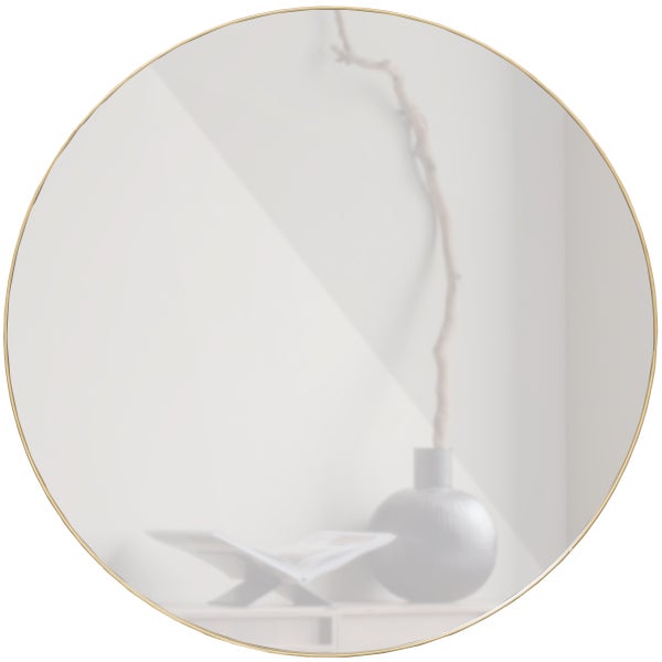 Image of DOUTZEN ROUND MIRROR METAL GOLD Ø80CM