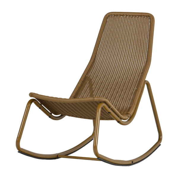 Image de TOM FAUTEUIL A BASCULE DE JARDIN JAUNE MIEL