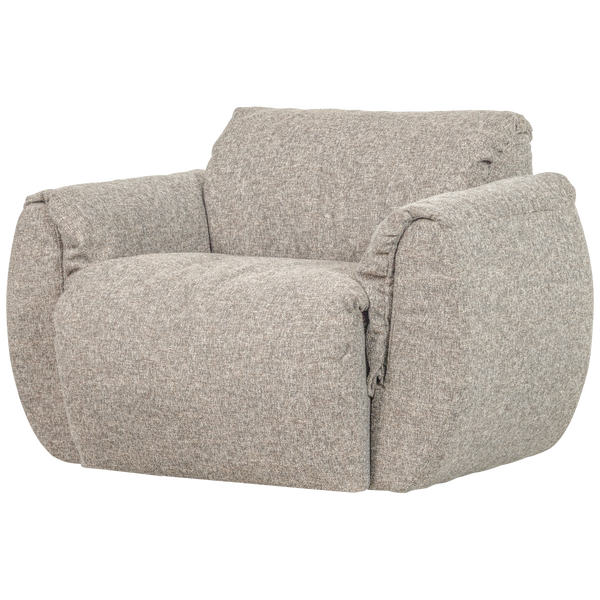 Afbeelding van BAGGY DRAAIFAUTEUIL GEWEVEN STOF NATUREL MELANGE
