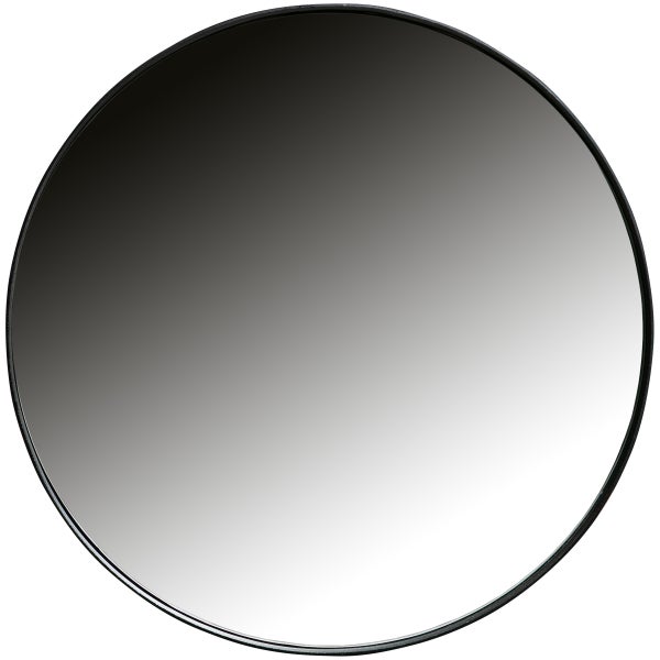 Image of DOUTZEN ROUND MIRROR METAL BLACK Ø80CM
