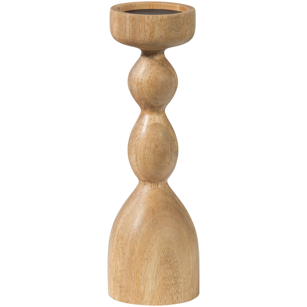 Image of LISKE CANDLE HOLDER MANGO WOOD NATURAL