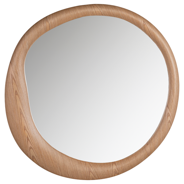 Image of GLIVON MIRROR 100X100 CM WOOD OAK VENEER NATURAL