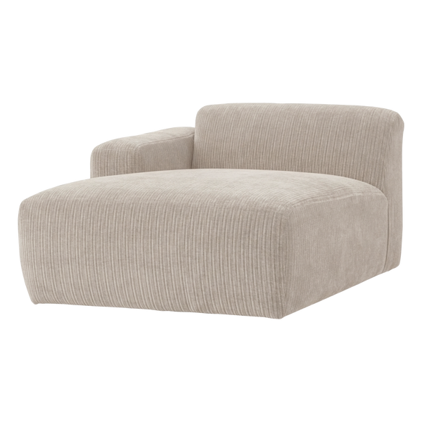 Image de MOJO BASE CHAISE LONGUE ÉLÉMENT GAUCHE CÔTELÉ ECRU [fsc]