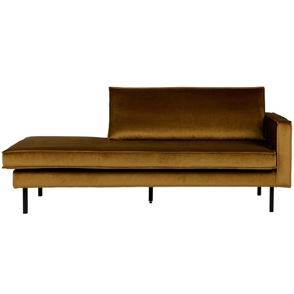 Bild von RODEO DAYBED RIGHT VELVET HONIGGELB