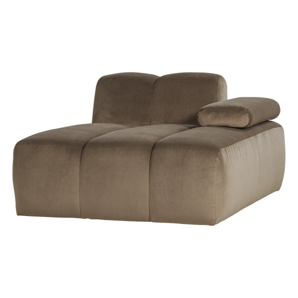 Image of MOJO CHAISE LONGUE ELEMENT RIGHT VELVET TAUPE [fsc]
