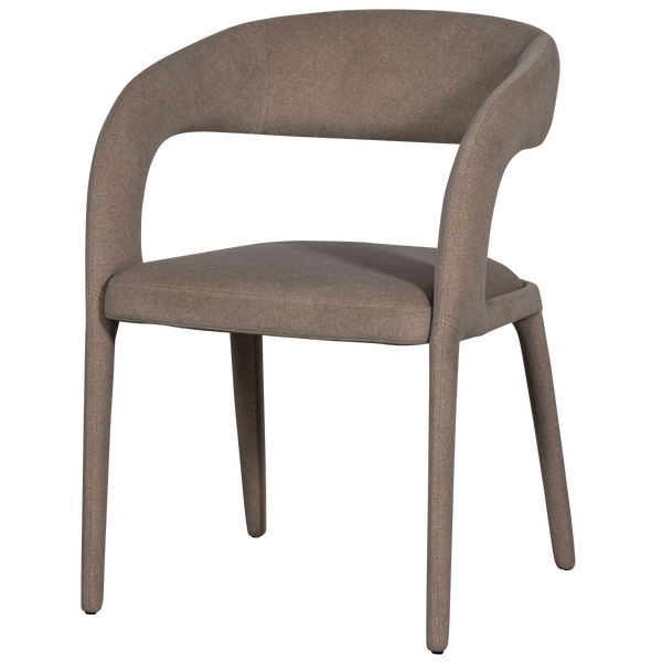 Image of ARMS DINING CHAIR FELT BROWN