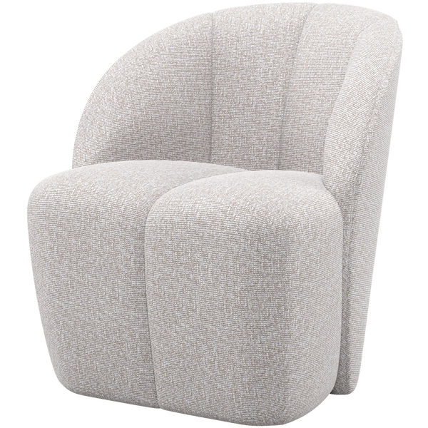 Image of MOJO SWIVEL ARMCHAIR BOUCLÉ ECRU MELANGE