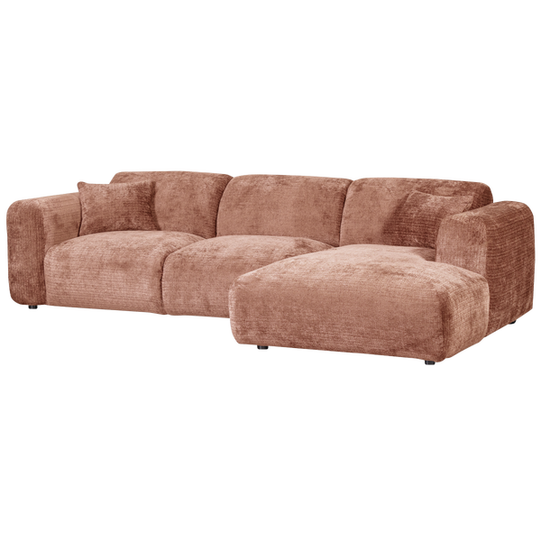 Afbeelding van CLOUD CHAISE LONGUE RECHTS GEWEVEN CHENILLE TERRA