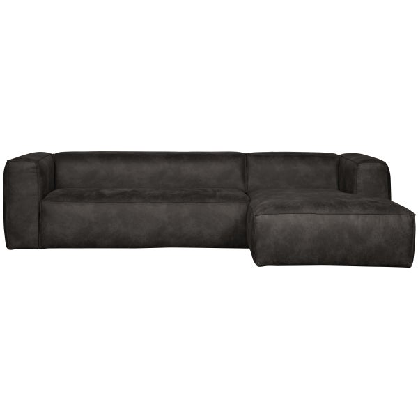 Image of BEAN CORNER SOFA RIGHT ECO LEATHER BLACK