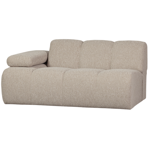 Image of MOJO 1,5-SEATER WITH ARM LEFT BOUCLÉ BEIGE MELANGE