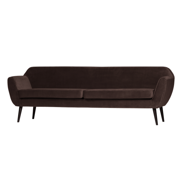 Image de ROCCO XL CANAPE 230 CM VELOURS BRUN FONCÉ [fsc]