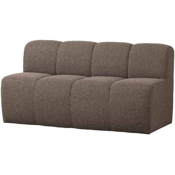 Afbeelding van MOJO EETBANK 164 CM MET RUGLEUNING BOUCLÉ BRUIN MELANGE