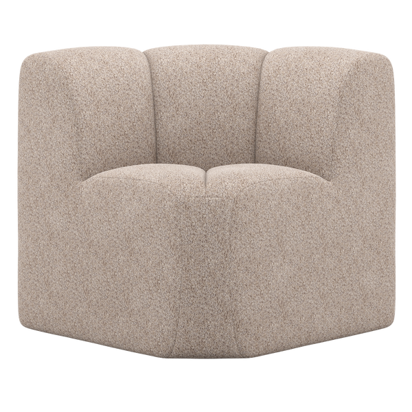 Image of MOJO DINING BENCH CORNER WITH BACKREST WOOLLY DARK SAND