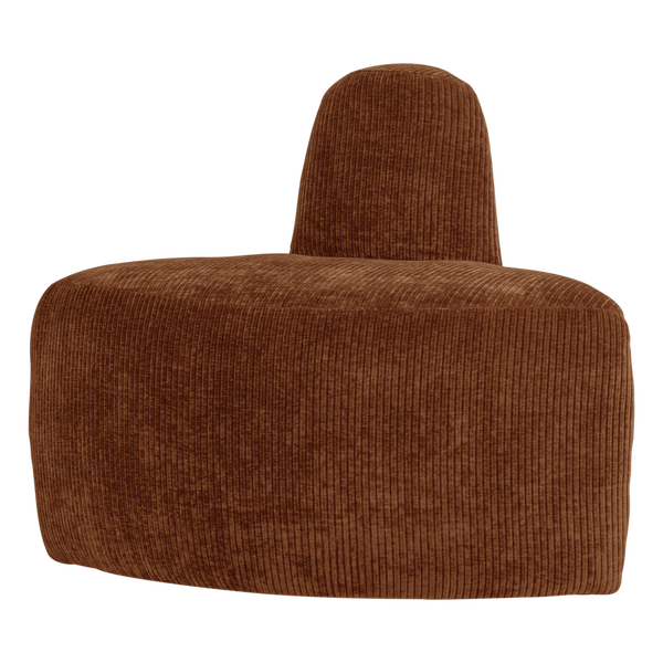 Image of MOJO BASE DINING BENCH CORNER ROUND BACK RIB RUSTBROWN [fsc]