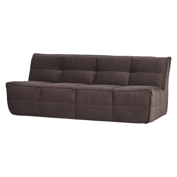Bild von CLUSTER 3-SITZER SOFA SAMT SCHOKOLADEN BRAUN