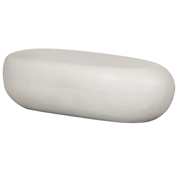 Image of PEBBLE COFFEE TABLE WHITE 28x100x43CM