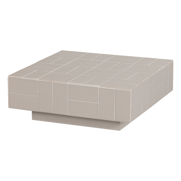 Image de ODINA TABLE BASSE CARRÉ CARREAUX GRIS [fsc]