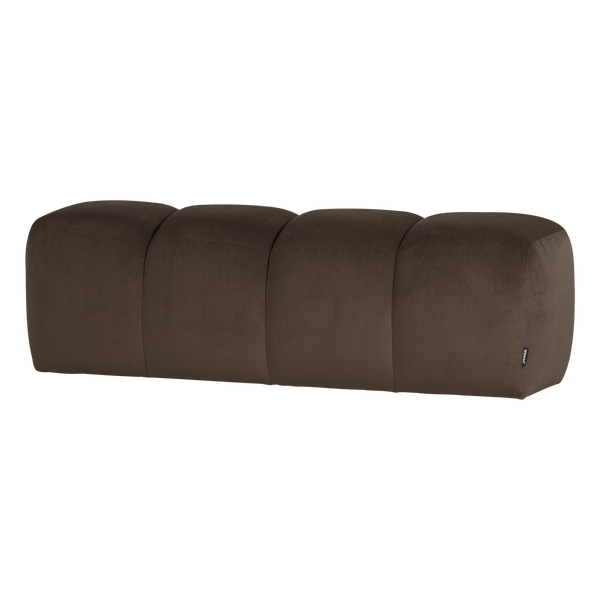 Image of MOJO DINING BENCH 164 CM VELVET BROWN [fsc]