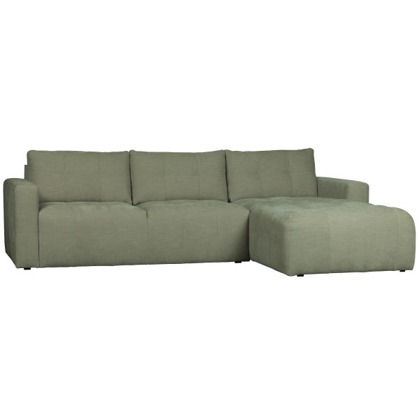 Image of BAR CHAISE LONGUE SOFA WOVEN FABRIC RIGHT GREEN