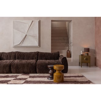 Image of BAGGY 3-SEATER 3D CHENILLE DARK BROWN