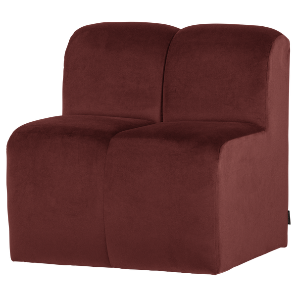 Image of MOJO DINING BENCH 84 CM BACKREST VELVET CHESTNUT BROWN [fsc]