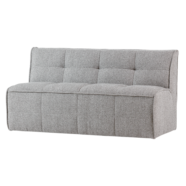 Afbeelding van CLUSTER EETBANKJE MET RUGLEUNING BOUCLÉ WARM GRIJS