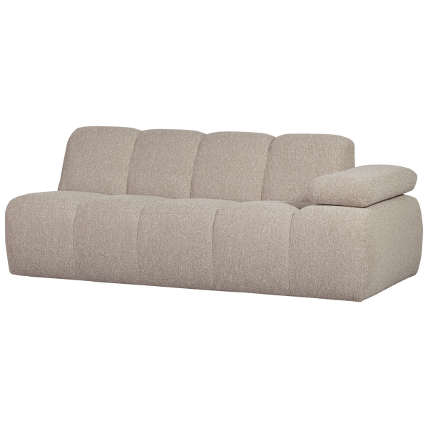 Image of MOJO 2-SEATER WITH ARM RIGHT BOUCLÉ BEIGE MELANGE