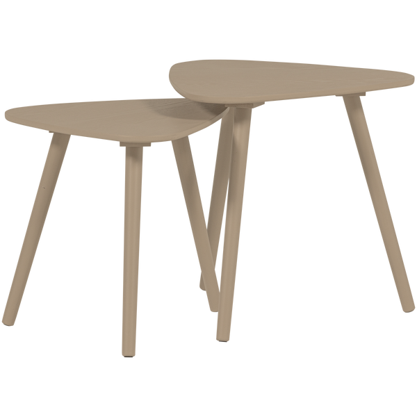 Afbeelding van NILA BIJZETTAFELS HOUT ZAND - SET VAN 2