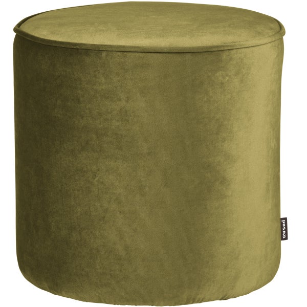 Image of SARA PUF HIGH VELVET ARMY