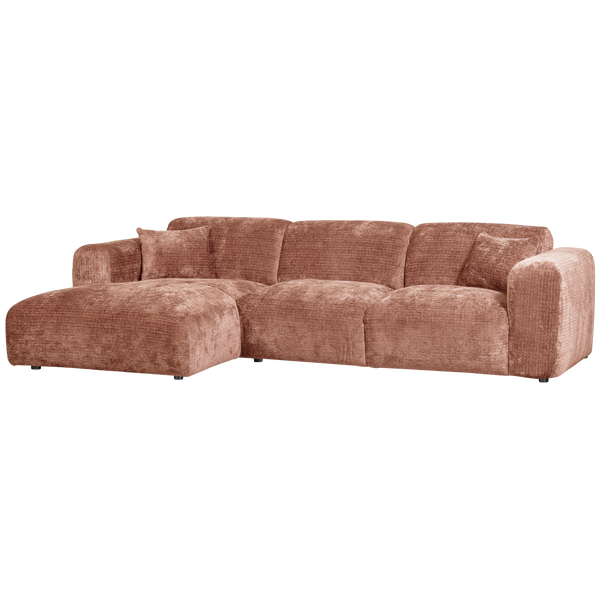 Afbeelding van CLOUD CHAISE LONGUE LINKS GEWEVEN CHENILLE TERRA