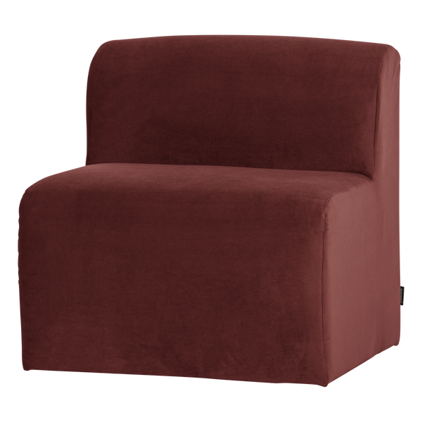 Image of MOJO BASE DINING BENCH 84 CM BACK VELVET CHESTNUT BROWN[fsc]