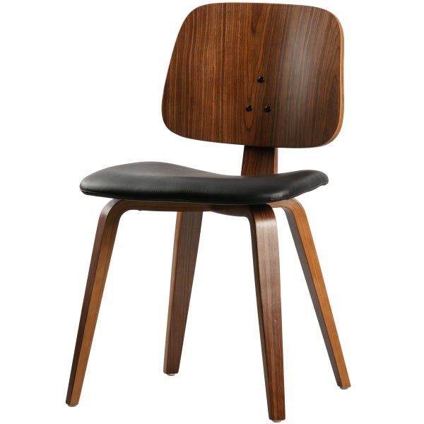 Image of CLASSIC DINING CHAIR BLACK/WALNUT
