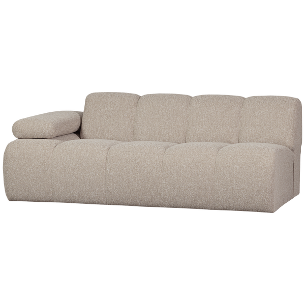 Image of MOJO 2-SEATER WITH ARM LEFT BOUCLÉ BEIGE MELANGE